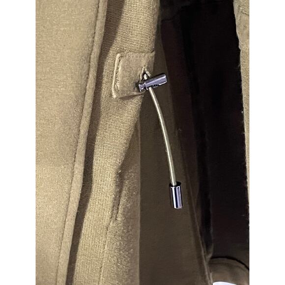 H by Halston Womens Plus Size 1X Knit Cinch Waist Roll Tab Knit Jacket Green - Picture 7 of 13